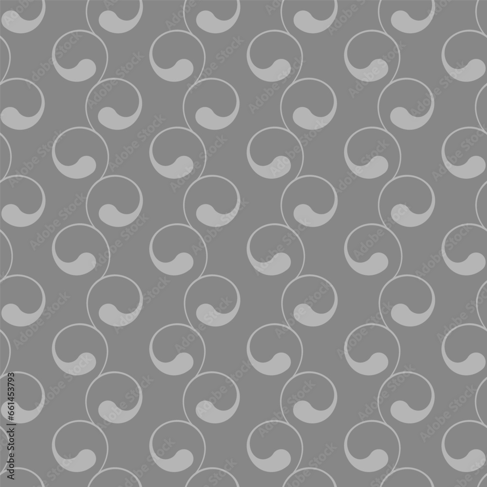 Vintage seamless pattern in gray tones. Vector background for design