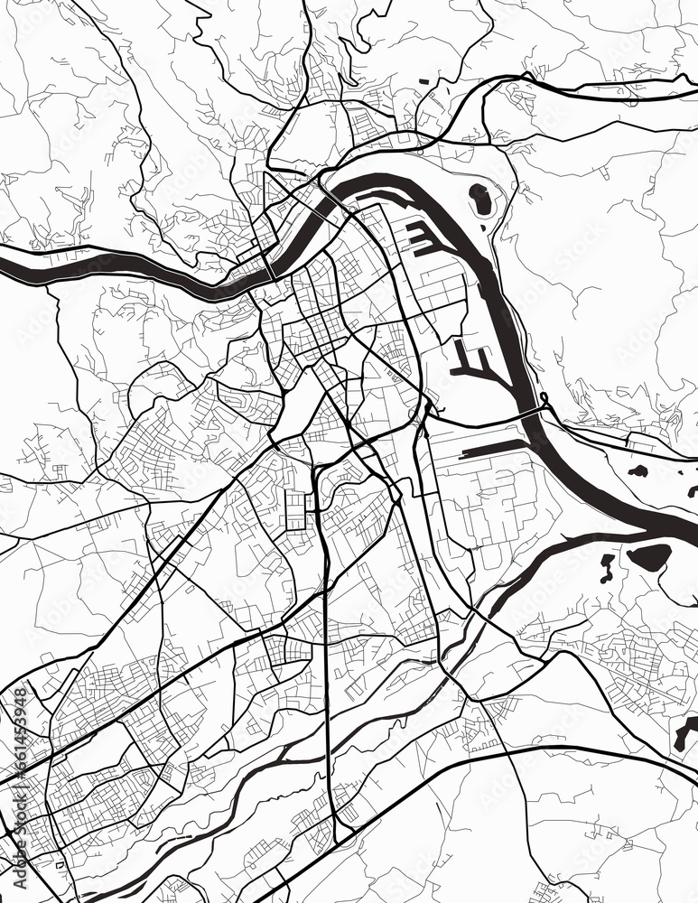 Obraz premium Linz Austria City Map