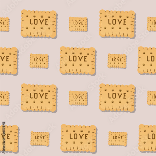 cookie pattern illustration, in flat style