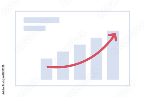 Bar graphs arrow rising up 2D cartoon object. Performance charts isolated vector item white background. Stock profit. Market trend. Company goal. Financial results chart color flat spot illustration