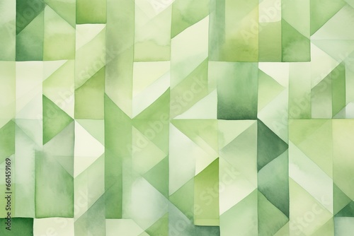  watercolor green line geometry abstract subtle background illustration, Minimal geometric pattern, Dynamic shapes composition interweavings.