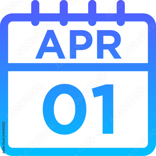 04-April - 01 Line Gradient Icon pictogram symbol visual illustration 