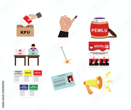 Indonesian Election Day vector illustration