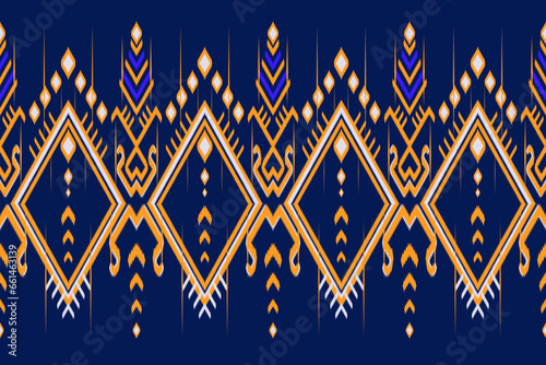 Ethnic pattern designs, ethnic pattern graphics, geometric shapes and flowers are used for weaving ,rug,clothing, wrap, batik, fabric, embroidery style illustration, Ethnic abstract pixel art style