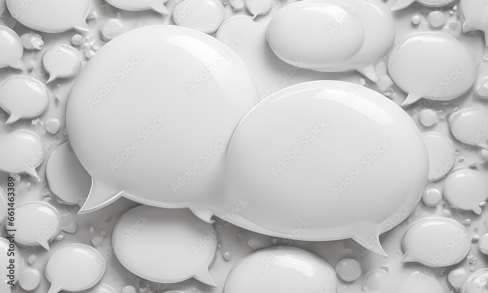 3d white speech bubble chat icon, social media chat message. comment, dialogue balloon. 3d white speech bubble chat icon, social media chat message. comment, dialogue balloon.