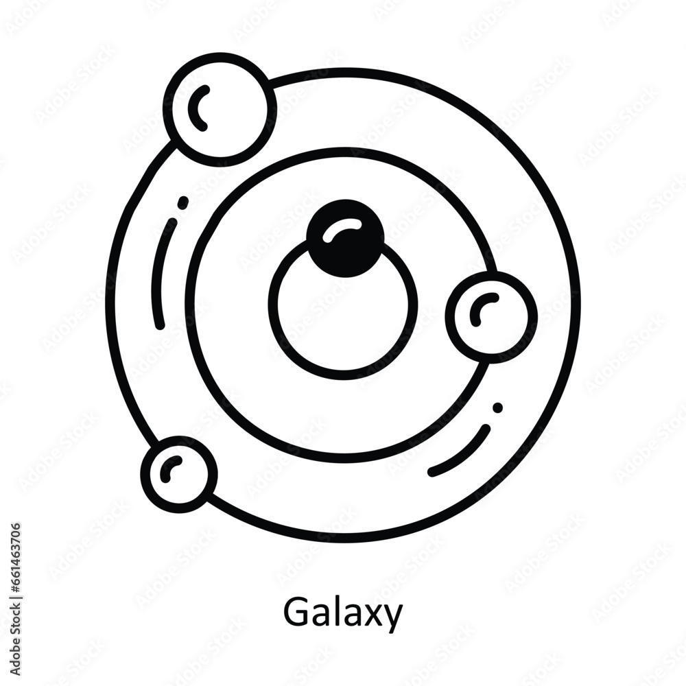 Galaxy doodle Icon Design illustration. Space Symbol on White background EPS 10 File Galaxy doodle Icon Design illustration. Space Symbol on White background EPS 10 File