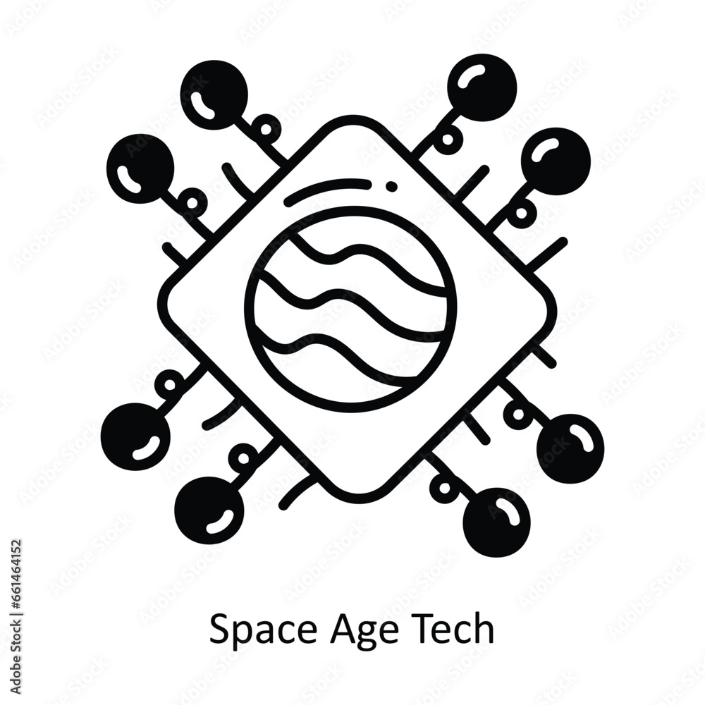 Space Age Tech doodle Icon Design illustration. Space Symbol on White background EPS 10 File Space Age Tech doodle Icon Design illustration. Space Symbol on White background EPS 10 File