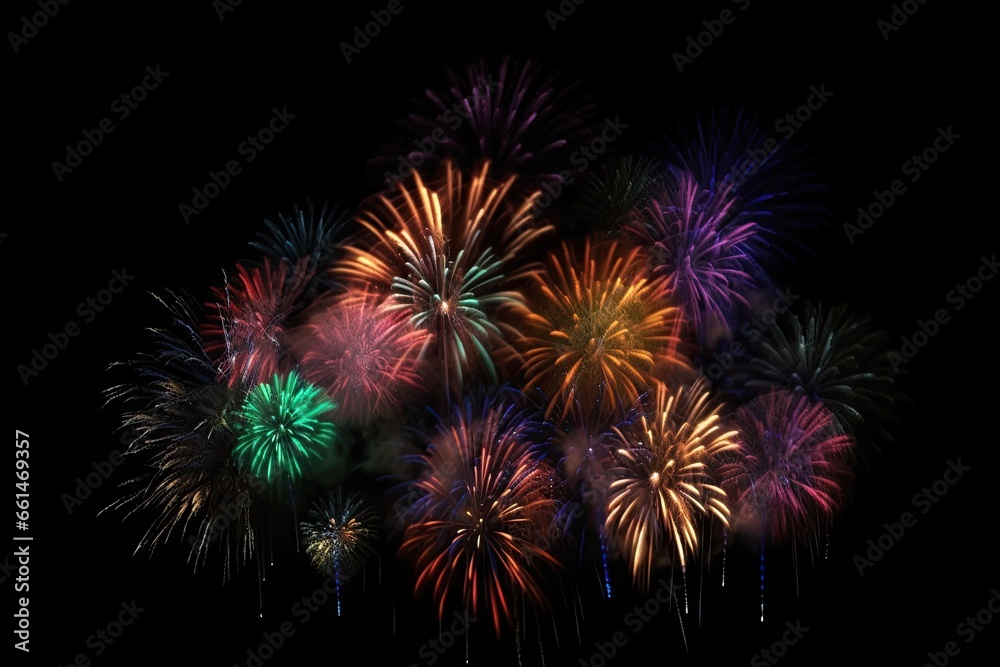 Festival of light. Mesmerizing night fireworks display. Celebrate in style. Colorful fireworks for every event. Explosive evening. Vibrant fireworks in night sky