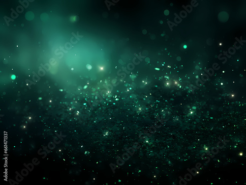 A Green And Black Background With Lights