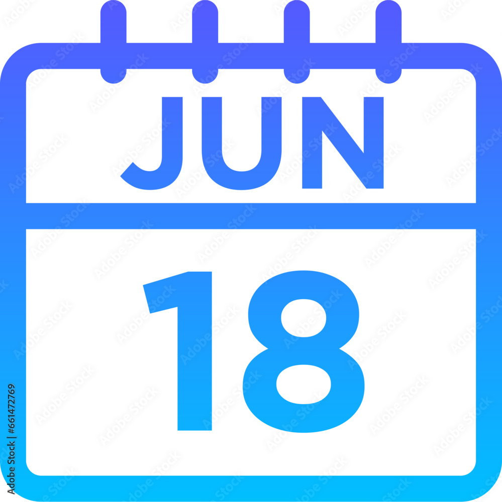 06-June - 18 Line Gradient Icon pictogram symbol visual illustration 06-June - 18 Line Gradient Icon pictogram symbol visual illustration