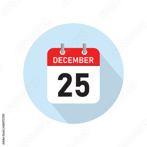 December 25 Concept Design. Vector Illustration.