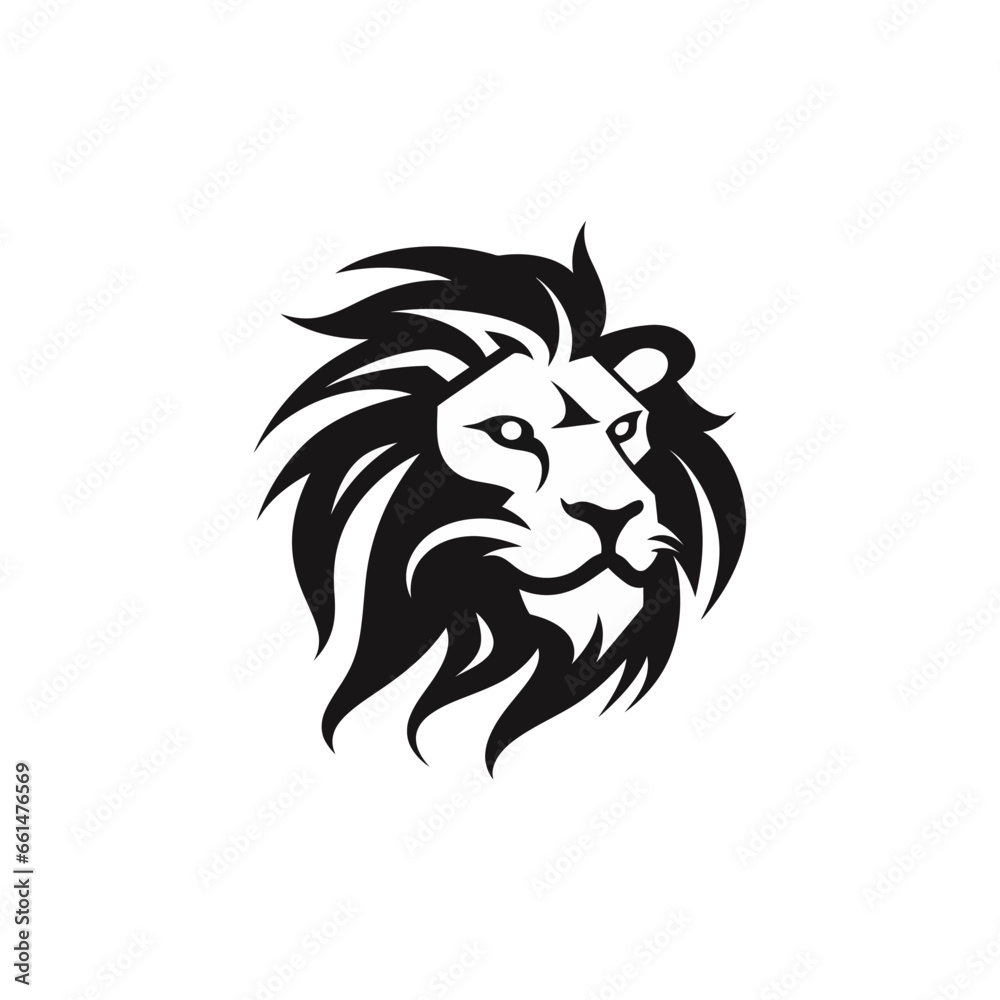Fototapeta premium Simple tiger head mascot logo isolated. Vector illustration