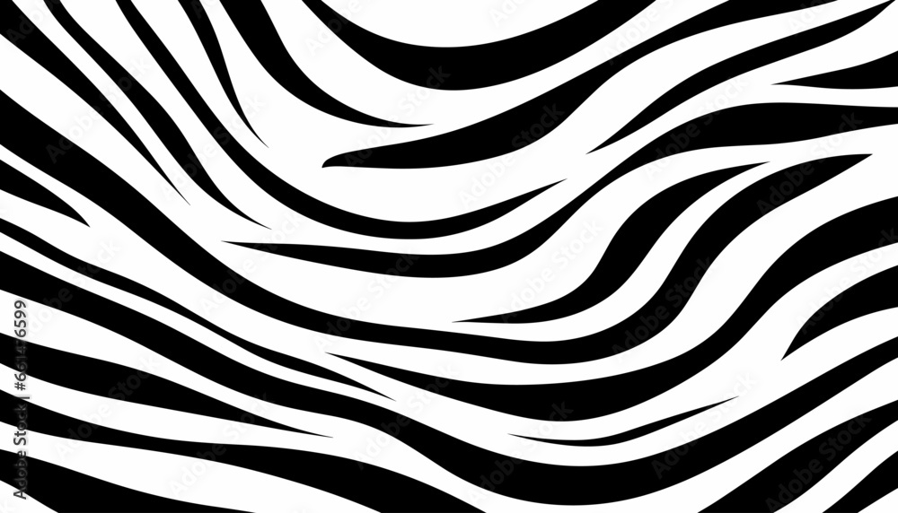 zebra skin pattern background. Vector illustration - obrazy, fototapety, plakaty 