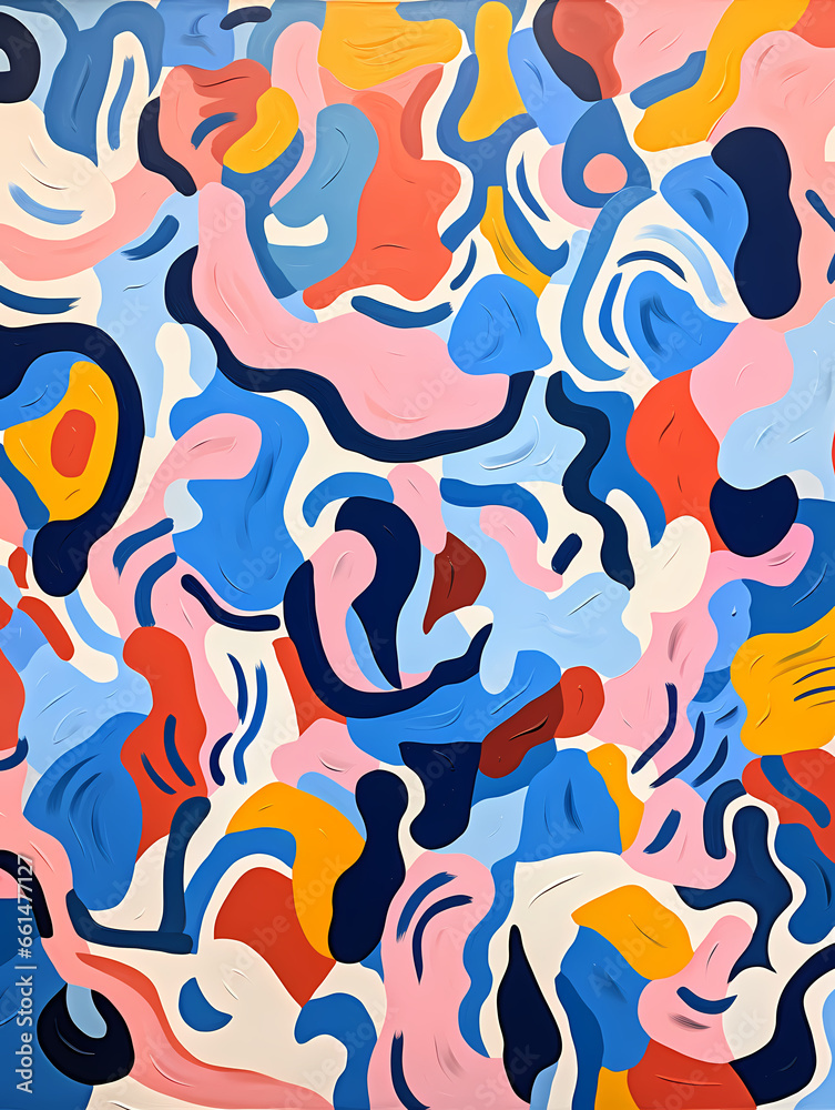 A Colorful Pattern On A Surface A Colorful Pattern On A Surface