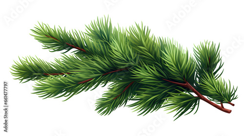 Joyful Green Spruce Illustration, Festive Christmas Tree for Xmas Cards and New Year Party Posters