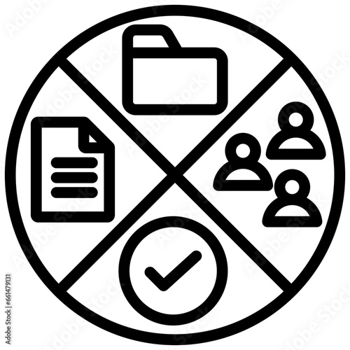Segementation Variables Outline Icon