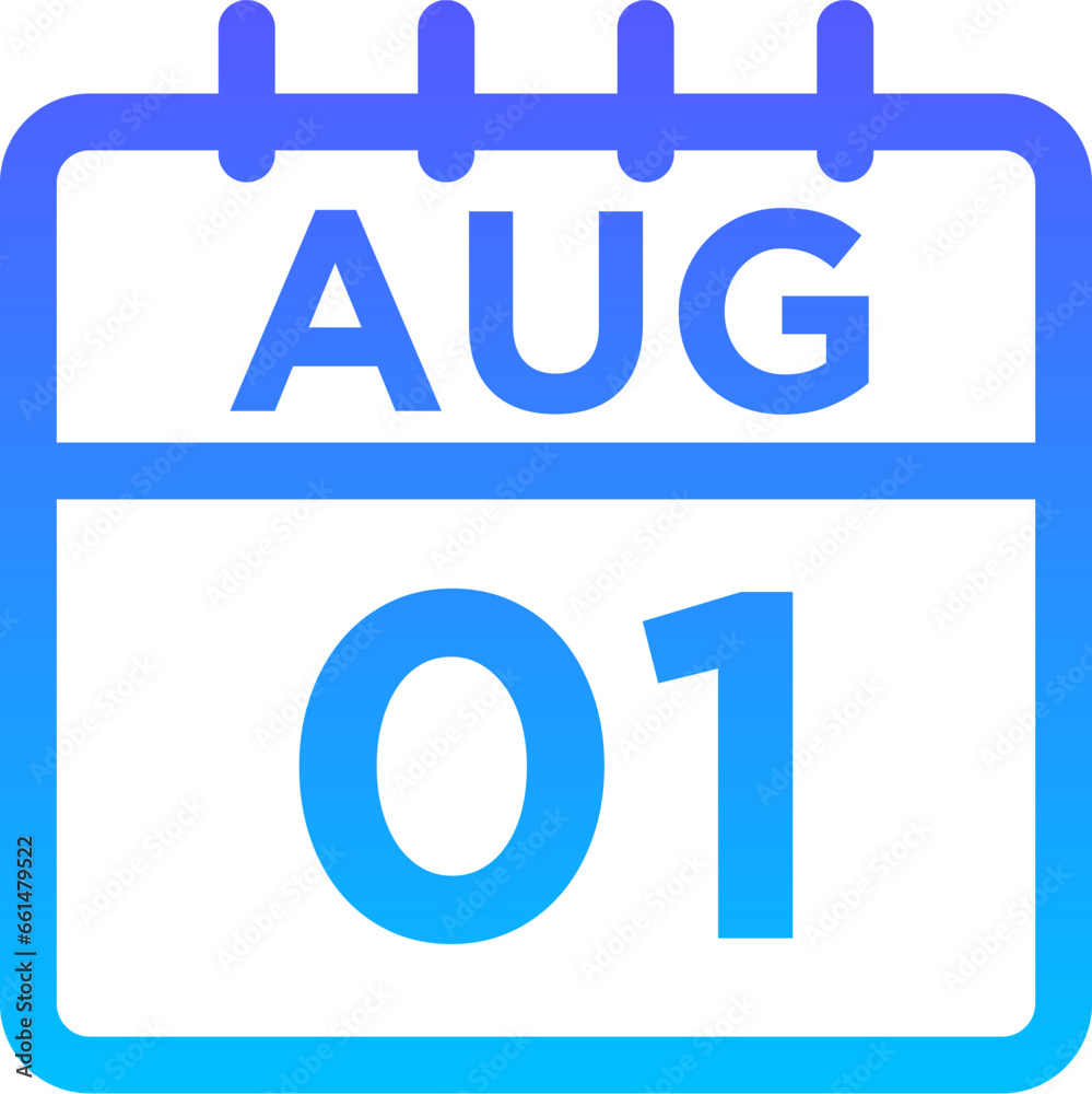 08-August - 01 Line Gradient Icon pictogram symbol visual illustration 08-August - 01 Line Gradient Icon pictogram symbol visual illustration