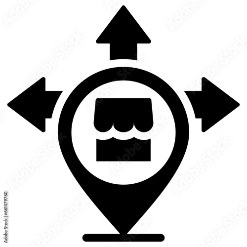 Market Expansion Glyph Icon