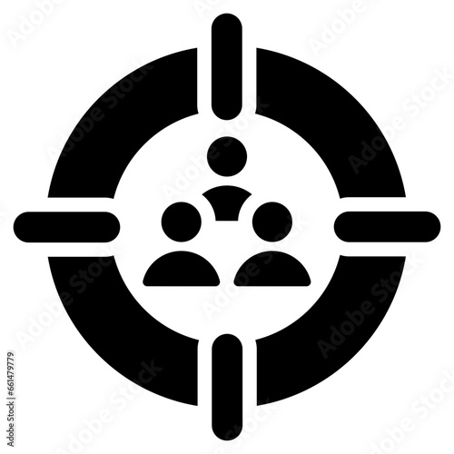 Market Targeting Glyph Icon