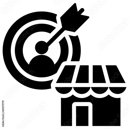 Target Market Glyph Icon