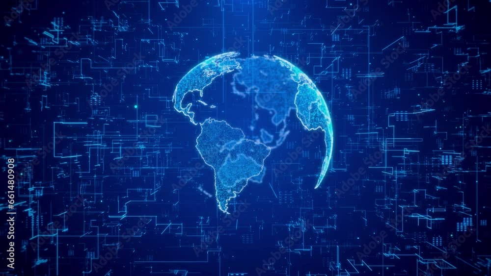 Earth hologram 3D digital interface background. Worldwide business data infographics concept. Business finance communicate crypto currency web 3.0 Social network 4K digital data flow. Global network Earth hologram 3D digital interface background. Worldwide business data infographics concept. Business finance communicate crypto currency web 3.0 Social network 4K digital data flow. Global network