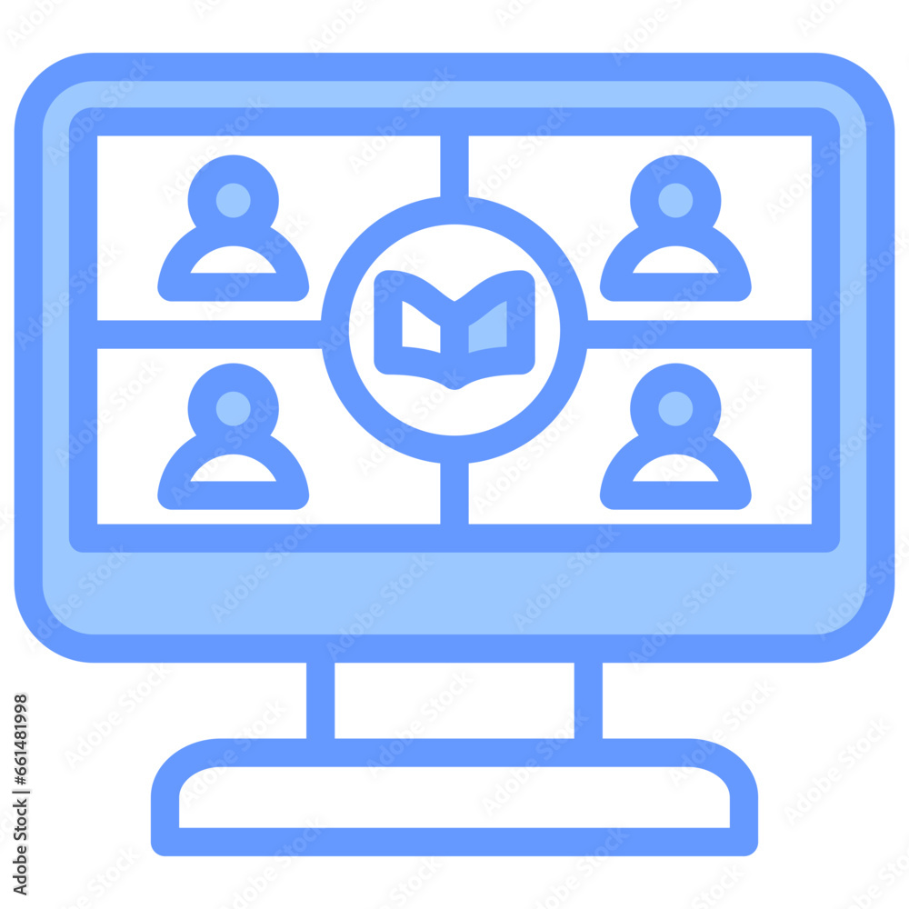Virtual Classroom Blue Icon Virtual Classroom Blue Icon