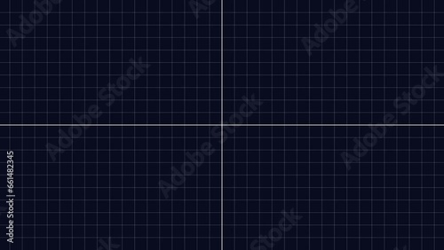 Graph blue print chart animation with centre lines target, grid lines background