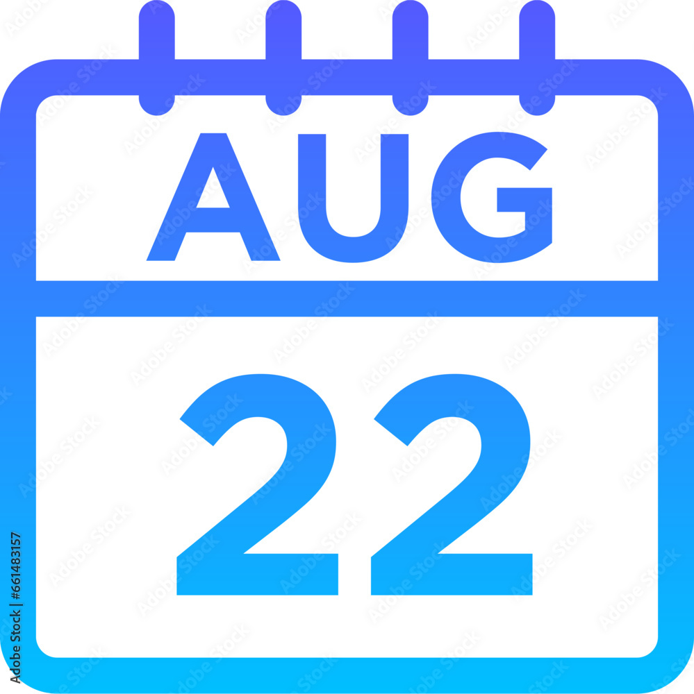 08-August - 22 Line Gradient Icon pictogram symbol visual illustration 08-August - 22 Line Gradient Icon pictogram symbol visual illustration