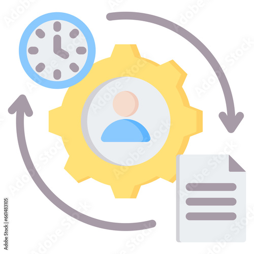 Resource Utilization Flat Icon