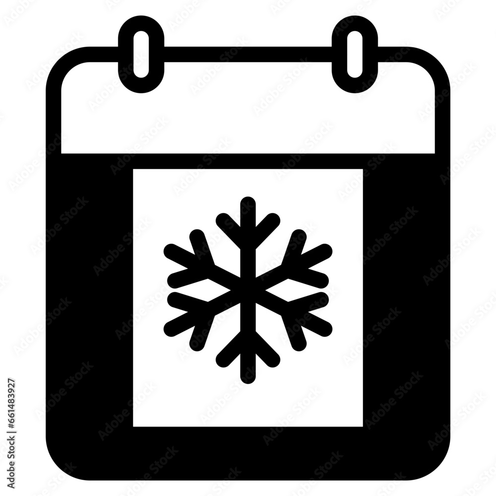 Christmas calendar icon Christmas calendar icon