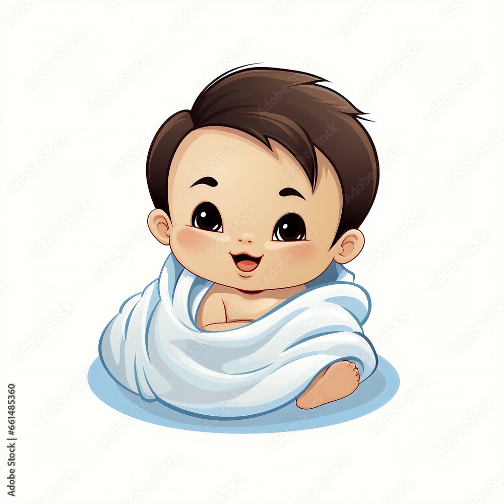 Obraz premium Adorable Newborn Graphic Vector