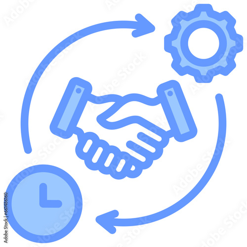 Dedication Blue Icon