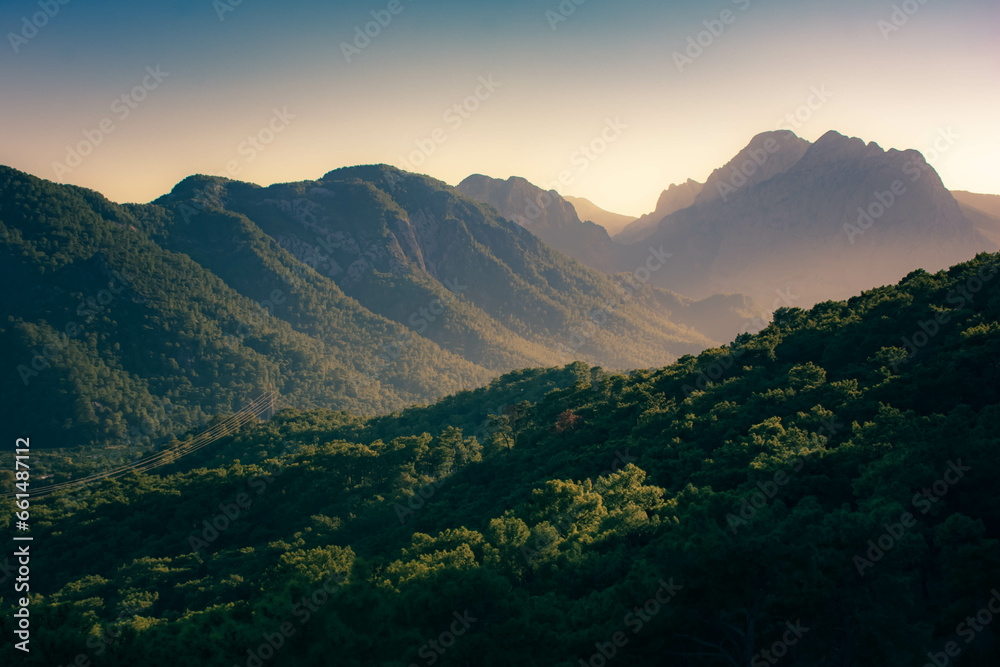 sunrise in the mountains