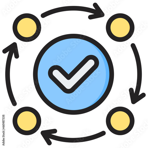 Methodology Outline Color Icon