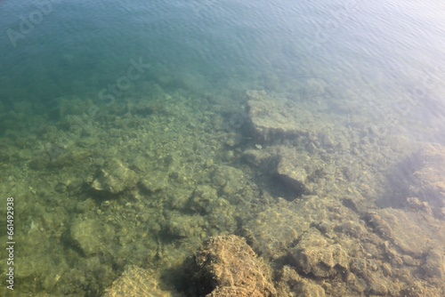 Transparent fresh water surface 