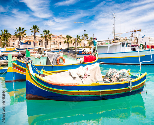 Mellieha, Malta - 23 May 2015: Popeye Village. Popeye Village was used as the set for Robert Altman's movie Popeye and is now in use as an amusement park.