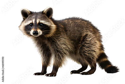 raccoon side view isolated on transparent background ,generative ai © sipalingPNG