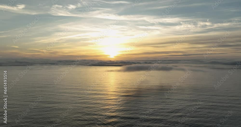 Flying over the ocean in the white clouds 4k Flying over the ocean in the white clouds 4k