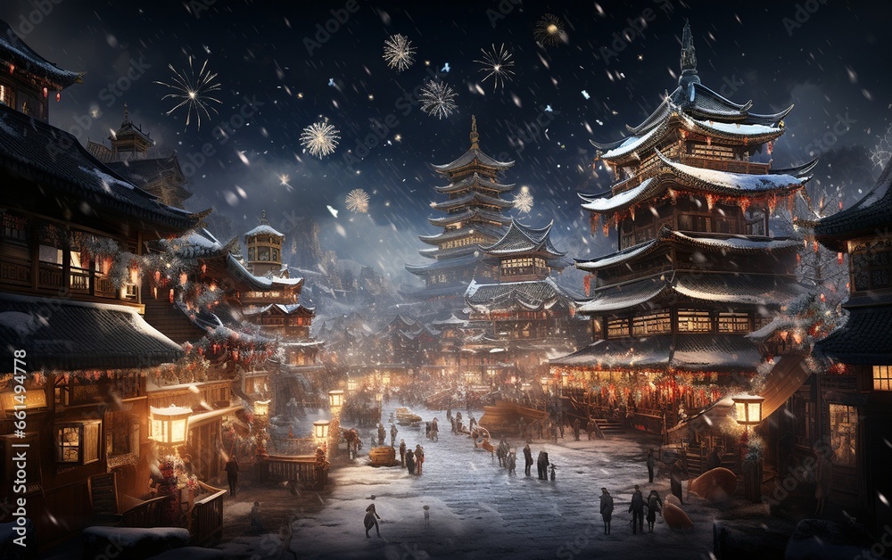 Winter Solstice at Dongzhi Festival in Photorealistic Detail
