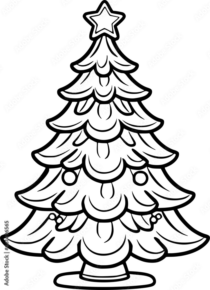 Christmas coloring book illustration Christmas coloring book illustration