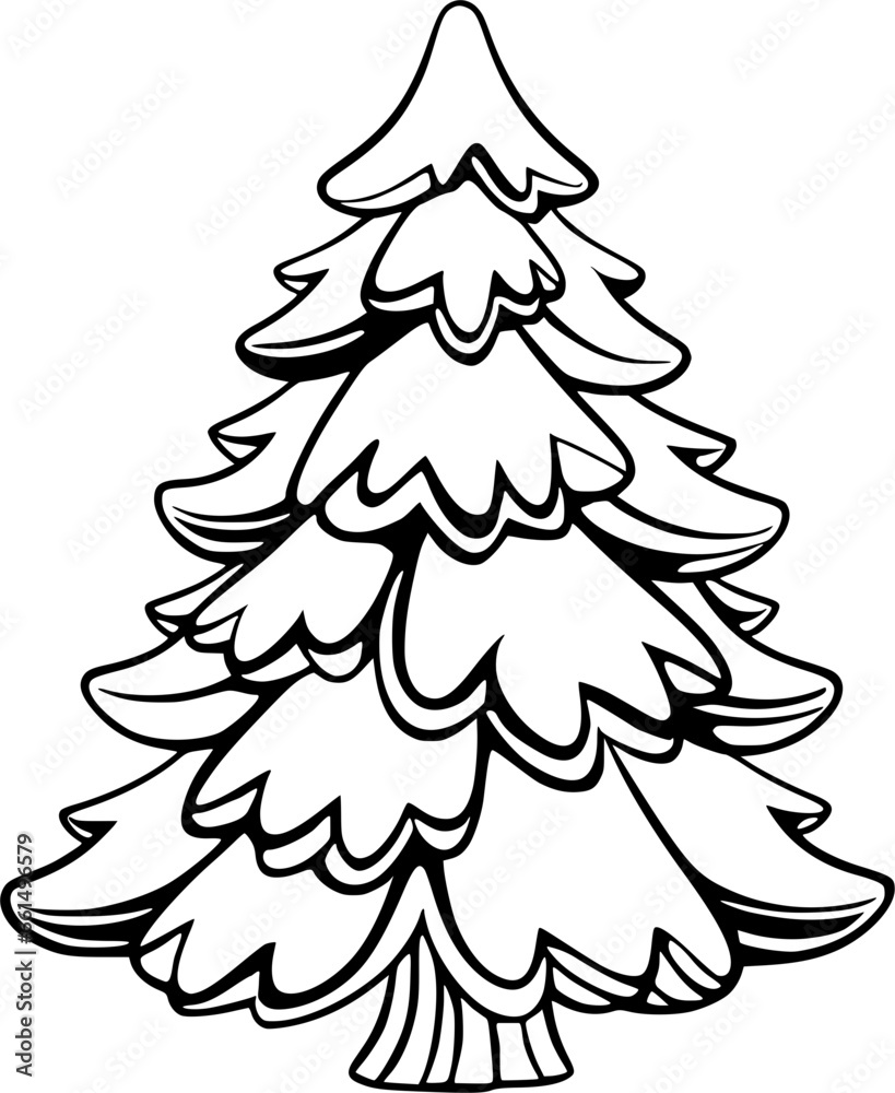 Obraz premium Christmas coloring book illustration 