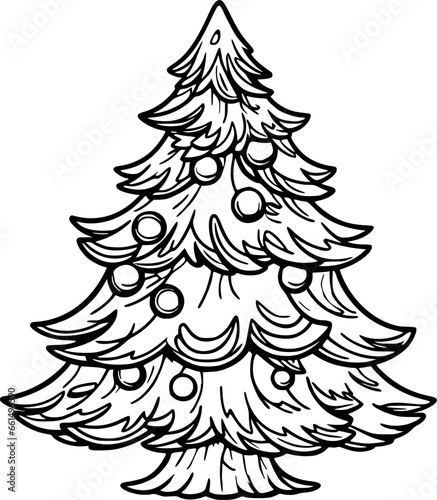 Christmas coloring book illustration 