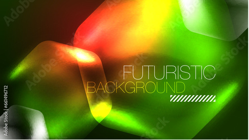 Technology Digital Neon Abstract Background, Abstract Hexagons, Digital Cyberspace, Modern Hi-tech, Science, Futuristic Techno Design Template