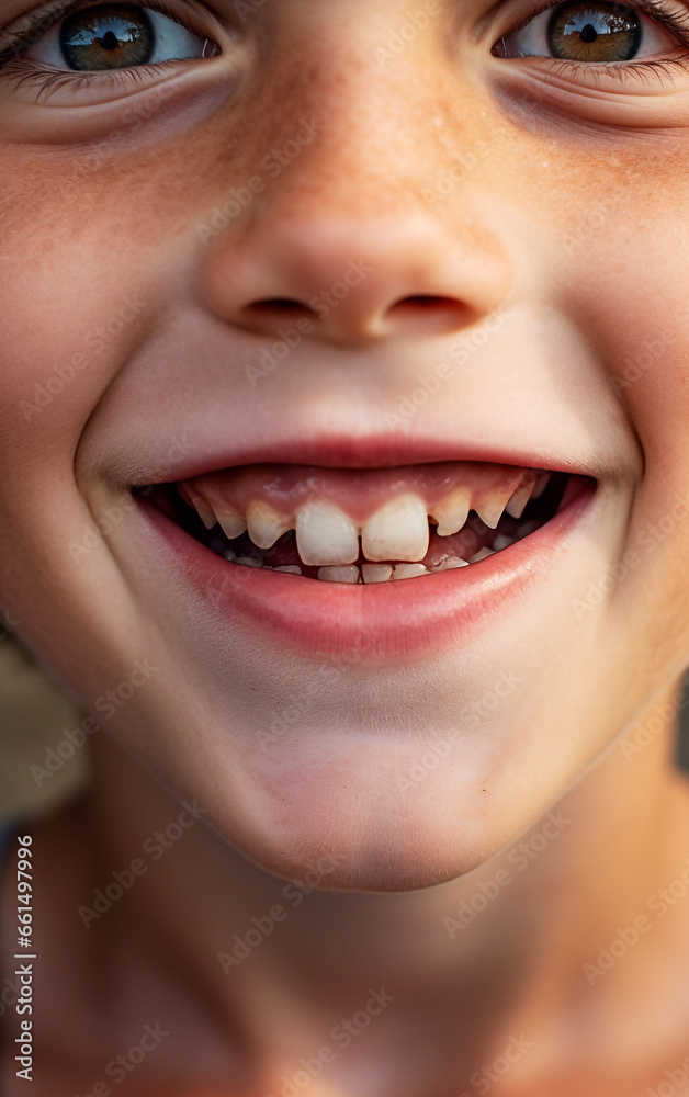 Extreme close-up of a smiling child Extreme close-up of a smiling child