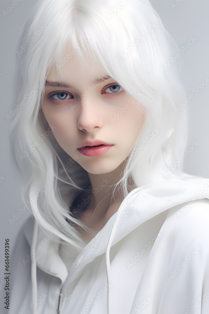 Beautiful young blond woman with long hair portrait Beautiful young blond woman with long hair portrait
