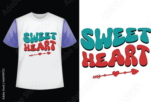 sweet heart retro SVG design