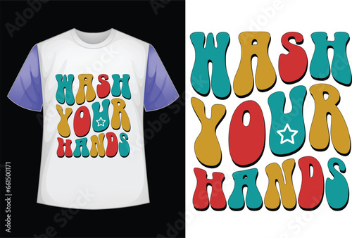 wash your hands retro SVG design