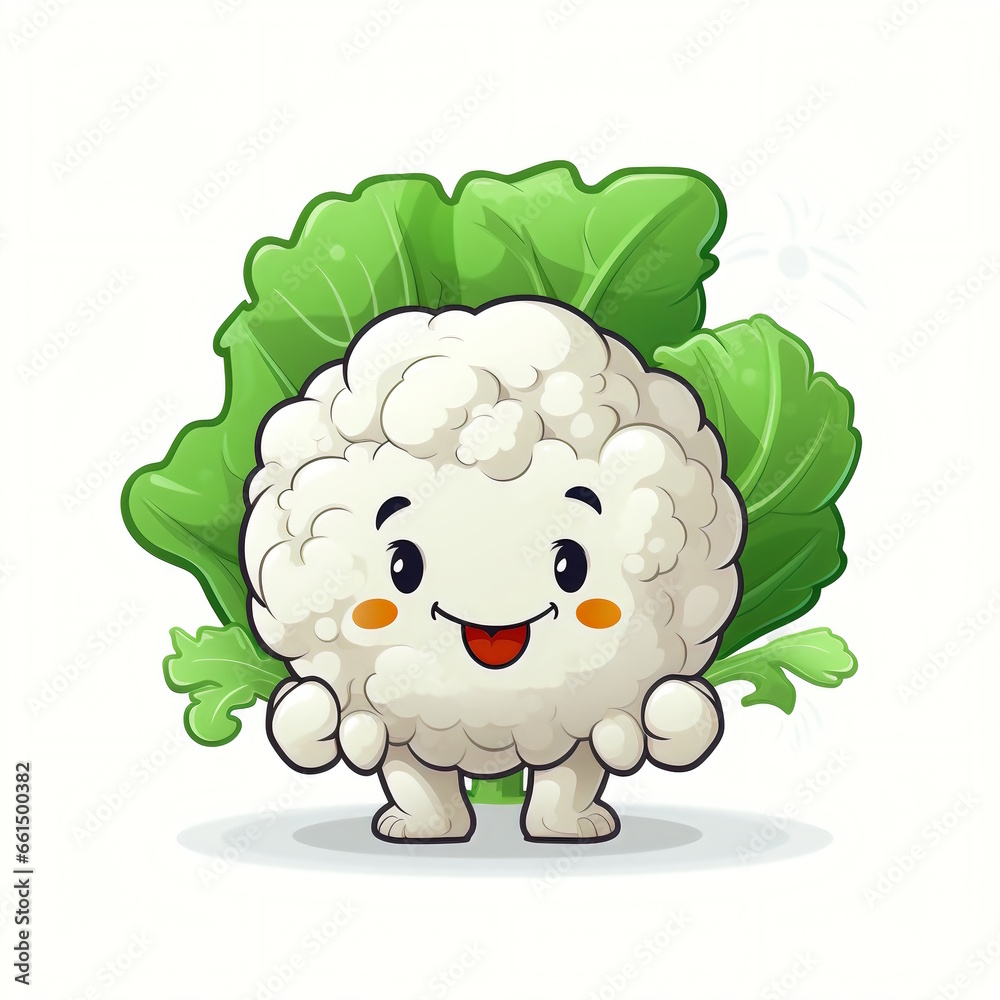 Obraz premium Crisp Cauliflower Graphic Vector