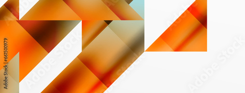 Vivid abstraction unfolds. Triangles in seamless harmony, composing dynamic geometric backdrop. Interplay of angles and hues forms captivating tapestry, evoking modernity and artistic allure