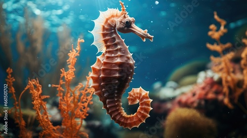 Seahorses in natural habitat